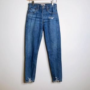 Agolde Jamie High Rise Classic Cotton Denim Jeans Grade Blue A045B 983 Size 24